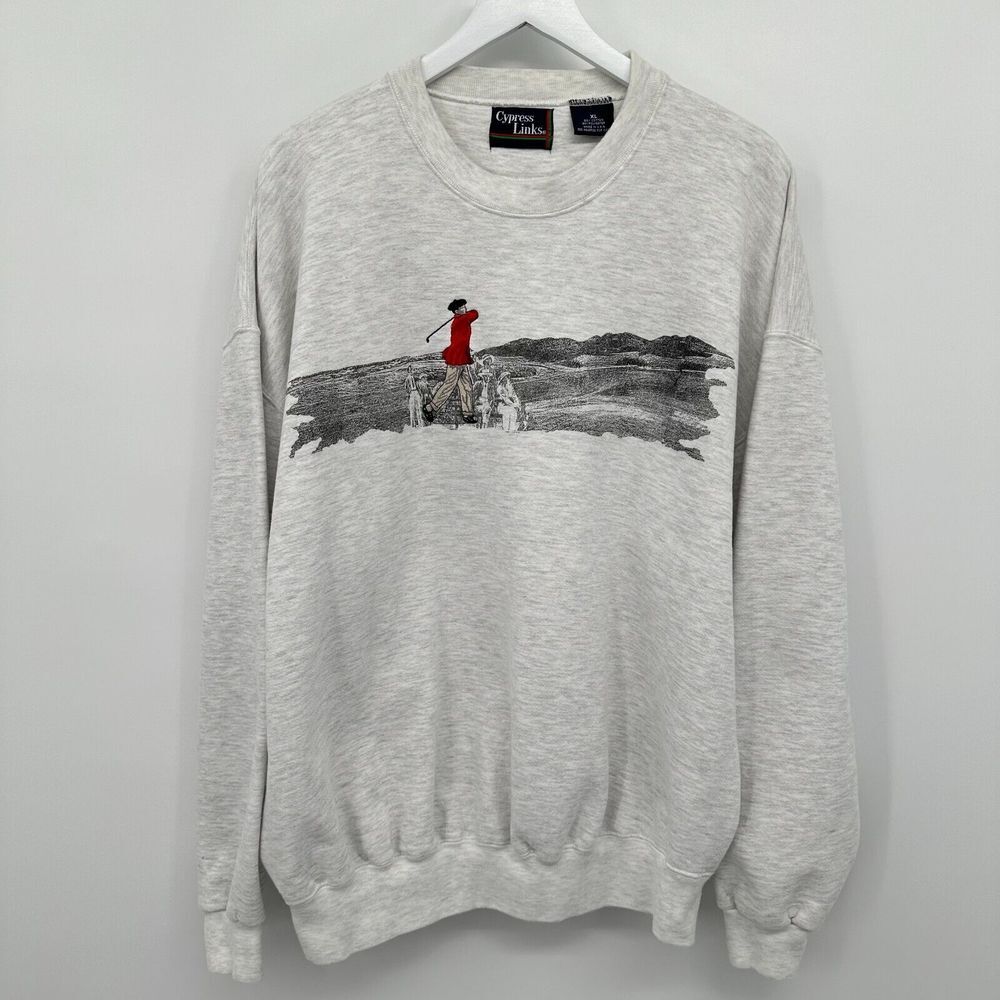 Vintage Golf Sweatshirt‎ Pullover Size XL Mens Embroidered Shirt Cypress Links